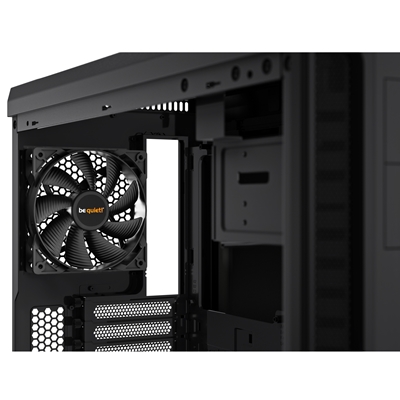 be quiet! Pure Base 600 Case, Black, MId Tower, 2 x USB 3.2 Gen 1 Type-A, 2 x Pure Wings 2 Black PWM Fans Included, Completely Sound Insulated with Dampening Materials, Adjustable Top Cover Vent image 3