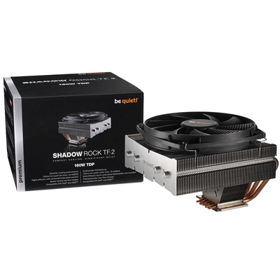be quiet! Shadow Rock TF 2 Fan CPU Cooler, Universal Socket, Silence-Optimized 135mm PWM Black Cooling Fan, 1400RPM, 5 Heat Pipes, 160W TDP, Space Saving Top-Flow Design image 5