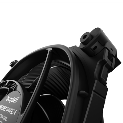 be quiet! Silent Wings 4 PWM Black Fan, 120mm, 1600RPM, 4-Pin PWM Fan Connector, Black Frame, Black Blades, Optimized Fan Blades for High End Performance, 2 Mounting Options image 3