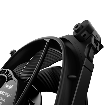 be quiet! Silent Wings 4 PWM Black Fan, 140mm, 1100RPM, 4-Pin PWM Fan Connector, Black Frame, Black Blades, Optimized Fan Blades for High End Performance, 2 Mounting Options image 3
