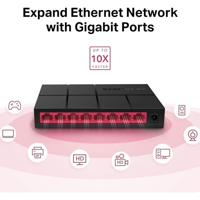 Mercusys MS108G 8 Port Gigabit Ethernet Network Switch image 5