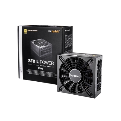 be quiet! SFX L Power 600W PSU, 80 PLUS Gold, SFX-to-ATX Adapter, Temperature Controlled 120mm Fan, 3 Year Warranty image 3