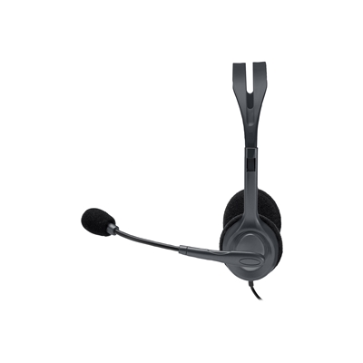 Logitech H111 Wired Headset, Stereo Sound, 3.5mm Audio Jack, Noise-Cancelling Microphone, Black image 4