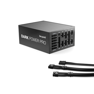 be quiet! Dark Power Pro 13 1300W PSU, 80 PLUS Titanium, ATX 3.0 PSU with full support for PCIe 5.0 GPUs and GPUs with 6+2 pin connectors, 10-year manufacturer’s warranty image 2