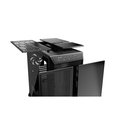 be quiet! Dark Base Pro 901 Full Tower Gaming PC Case, Black, 4x USB 3.2 Type A, Interchangeable Top Cover and Front Panel, Touch Sensitive I/O, 3x Silent WIngs 4 PWM Fans, ARGB Lighting image 2
