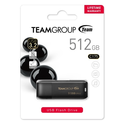 Team C175 512GB USB 3.2 Black USB Flash Drive image 2