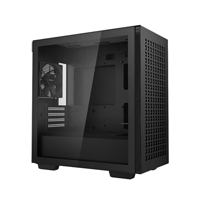 DeepCool CH370, Black, Mini Tower Chassis w/ Tempered Glass Window, 1x 120mm Fan, 2x USB 3.0, mATX/mITX image 2