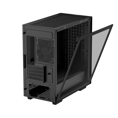 DeepCool CH370, Black, Mini Tower Chassis w/ Tempered Glass Window, 1x 120mm Fan, 2x USB 3.0, mATX/mITX image 5