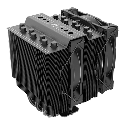 Akasa Soho H7 ARGB CPU Cooler, Black, 2x 120mm PWM Fan, Dual Tower, Aluminium Fins, 7x Copper Heatpipes, Intel/AMD image 3