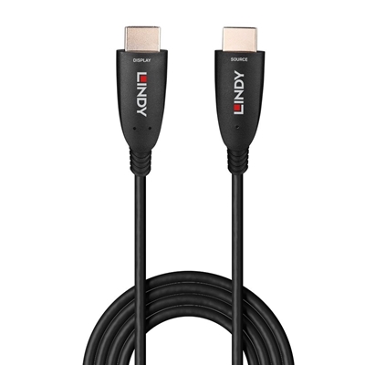 Lindy 38510 10m HDMI (M) 2.1 Anthra Line 7680x4320@60Hz / 3840x2160@120Hz Fibre Optic Hybrid Cable - Black image 2