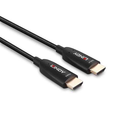 Lindy 38510 10m HDMI (M) 2.1 Anthra Line 7680x4320@60Hz / 3840x2160@120Hz Fibre Optic Hybrid Cable - Black image 3