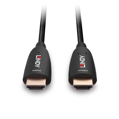 Lindy 38510 10m HDMI (M) 2.1 Anthra Line 7680x4320@60Hz / 3840x2160@120Hz Fibre Optic Hybrid Cable - Black image 4