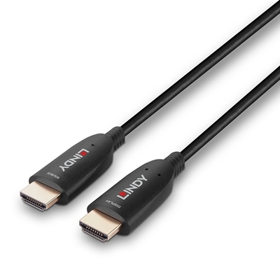 Lindy 38510 10m HDMI (M) 2.1 Anthra Line 7680x4320@60Hz / 3840x2160@120Hz Fibre Optic Hybrid Cable - Black image 5