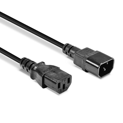 Lindy 30331 2m IEC C14 (Kettle) To IEC C13 (Kettle) Mains Extension Cable - Black, Perfect for use in Offices, Control Rooms, Digital Signage and Home Theatre Setups image 3
