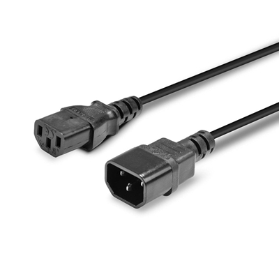 Lindy 30331 2m IEC C14 (Kettle) To IEC C13 (Kettle) Mains Extension Cable - Black, Perfect for use in Offices, Control Rooms, Digital Signage and Home Theatre Setups image 5