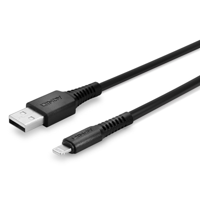 Lindy 31319 0.5m USB-A (M) 2.0 To Lightening (M) MFi Certified 480Mbps Cable - Black image 5