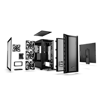be quiet! Shadow Base 800 FX ARGB Black Mid Tower Chassis, Addressable RGB LEDs, 4x 140mm Fans, mITX/mATX/ATX/EATX image 4