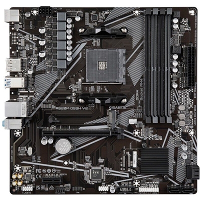 Gigabyte A520M DS3H V2 Ultra Durable AMD AM4 Socket Motherboard, Micro-ATX, 4x DDR4 Slots, 1x M.2 Socket, GbE LAN, 1x DisplayPort / 1x HDMI Port image 2