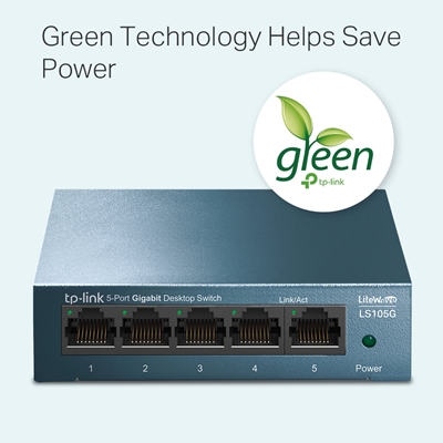 TP-Link LiteWave LS105G 5-Port 10/100/1000Mbps Metal Gigabit Desktop Network Switch image 3