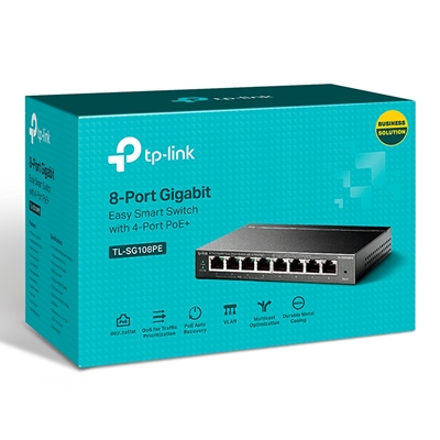 TP-Link TL-SG108PE 8-Port Metal Gigabit Easy Smart Switch with 4-Port PoE+ (64W) image 4