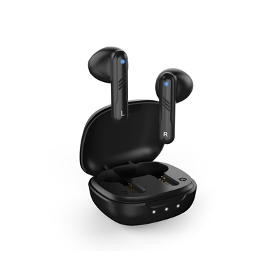 Genius HS-M905BT TWS True Wireless Earbuds, Bluetooth 5.3 Connectivity, Automatic Pairing and Touch Control Feature with Wireless Charging Case, Android, IOS and Windows Compatible, Black image 2