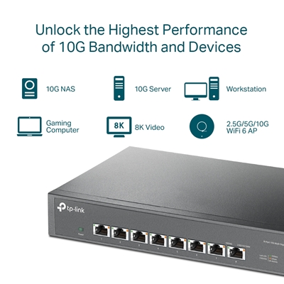 TP-Link TL-SX1008 8-Port Metal 10G Desktop/Rackmount Switch image 5