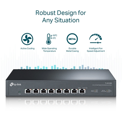 TP-Link TL-SX1008 8-Port Metal 10G Desktop/Rackmount Switch image 6