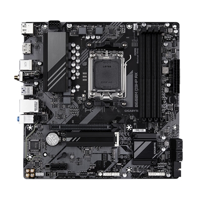 Gigabyte B650M D3HP AX Ultra Durable AMD AM5 Socket Motherboard, Micro-ATX, 4x DDR5 Slots, 2x M.2 Sockets, 2.5GbE LAN, Wi-Fi 6E, 2x DisplayPorts / 1x HDMI Port image 2