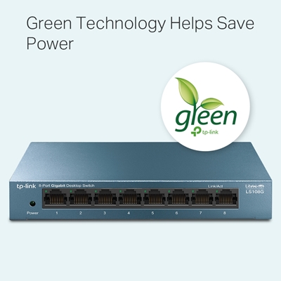 TP-Link LiteWave LS108G 8-Port 10/100/1000Mbps Metal Gigabit Desktop Network Switch image 3