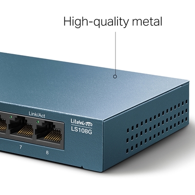 TP-Link LiteWave LS108G 8-Port 10/100/1000Mbps Metal Gigabit Desktop Network Switch image 4