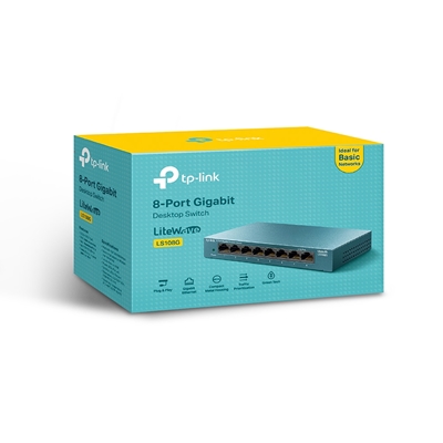 TP-Link LiteWave LS108G 8-Port 10/100/1000Mbps Metal Gigabit Desktop Network Switch image 5