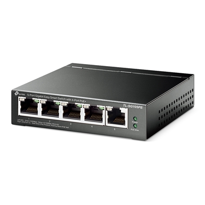 TP-Link TL-SG105PE 5-Port Metal Gigabit Easy Smart PoE Switch with 4-Port PoE+ (65W) image 2