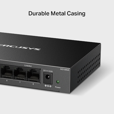 Mercusys MS108GS 8 Port Gigabit Ethernet Network Switch Steel Case image 5