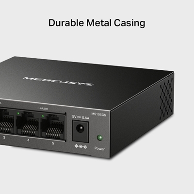 Mercusys MS105GS 5 Port Gigabit Ethernet Network Switch Steel Case image 5