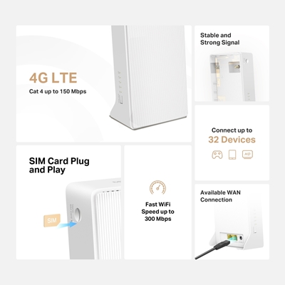 Mercusys MB110-4G 300Mbps Wireless N 4G LTE Router image 3