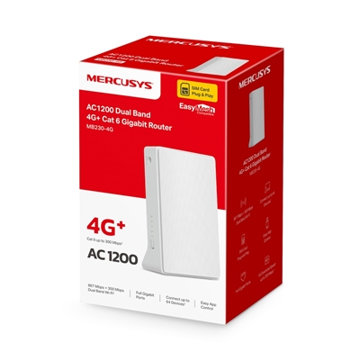 Mercusys MB230-4G 4G+ Cat6 AC1200 Wireless Dual Band Gigabit Router image 6