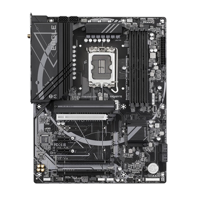 Gigabyte Z790 EAGLE AX Intel 1700 Socket Motherboard, ATX, 4x DDR5 Slots, 3x M.2 Sockets, Fitted I/O Shield, 2.5GbE LAN, Wi-Fi 6E, 1x DisplayPort / 1x HDMI Port image 2
