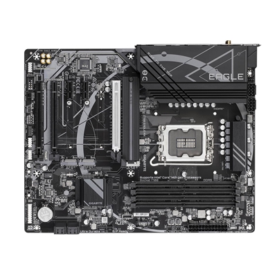 Gigabyte Z790 EAGLE AX Intel 1700 Socket Motherboard, ATX, 4x DDR5 Slots, 3x M.2 Sockets, Fitted I/O Shield, 2.5GbE LAN, Wi-Fi 6E, 1x DisplayPort / 1x HDMI Port image 4
