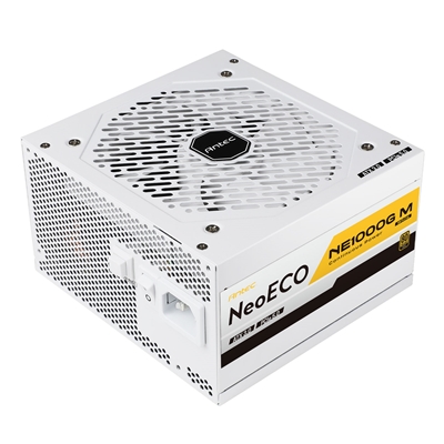 Antec NE1000G M, White, PCIe 5.0 Ready, Fully Modular, 80PLUS Gold, Single Rail, 83A, 120mm FDB Fan, ATX3.0 PSU image 4