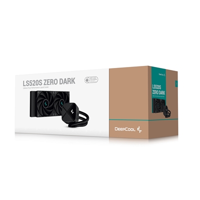DeepCool LS520S Zero Dark All In One Liquid CPU Cooler, 240mm Radiator, 2 x 120mm Deepcool Fans, Intel/AMD image 6