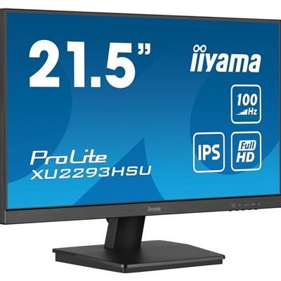 iiyama Prolite XU2293HSU-B6 22 inch IPS Monitor, Full HD, 1ms, HDMI, Display Port, 100Hz, Speakers, Black, Internal PSU, VESA image 2