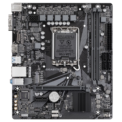Gigabyte H610M H V3 DDR4 Ultra Durable Intel 1700 Socket Motherboard, Micro-ATX, 2x DDR4 Slots, 1x M.2 Socket, GbE LAN, 1x D-Sub / 1x HDMI Port image 2