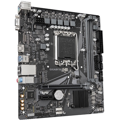 Gigabyte H610M H V3 DDR4 Ultra Durable Intel 1700 Socket Motherboard, Micro-ATX, 2x DDR4 Slots, 1x M.2 Socket, GbE LAN, 1x D-Sub / 1x HDMI Port image 3