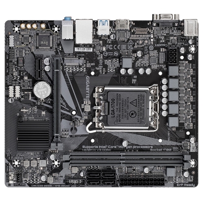 Gigabyte H610M H V3 DDR4 Ultra Durable Intel 1700 Socket Motherboard, Micro-ATX, 2x DDR4 Slots, 1x M.2 Socket, GbE LAN, 1x D-Sub / 1x HDMI Port image 4