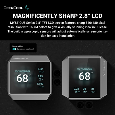 DeepCool Mystique 240 CPU Cooler, Personalized Cooling with 2.8" TFT LCD Screen and Enhanced Pump Performance, 5 year warranty image 3