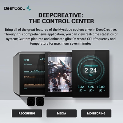 DeepCool Mystique 240 CPU Cooler, Personalized Cooling with 2.8" TFT LCD Screen and Enhanced Pump Performance, 5 year warranty image 5