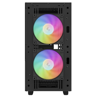 DeepCool CH360 Digital Gaming Case Black Mid Tower with Tempered Glass Side Window Panel, Advanced Cooling, USB 3.0/USB-C Ports, Pre-Installed Fans, Micro ATX/Mini-ITX image 4