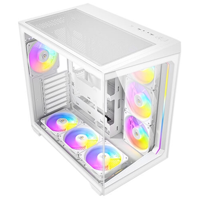 ANTEC Constellation C5 White ARGB Case, 270' Full-View Tempered Glass, Dual Chamber, Support Back-Connect Motherboards, 7 x ARGB PWM Fans With Built-In Fan Controller, ATX, Micro-ATX, ITX image 6