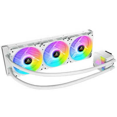 ANTEC Symphony 360 AiO Liquid CPU Cooler, Universal Socket, White, 360mm Radiator, PWM 1600RPM Cooling Fans, Addressable RGB LED Lighting with Chromatic ARGB Lighting Pump Head image 2