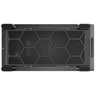 Antec FLUX Mid Tower PC Case - Tempered Glass, Black/Wood, 5 PWM Fans, USB-C, E-ATX/ATX/mATX/ITX Compatibility image 6